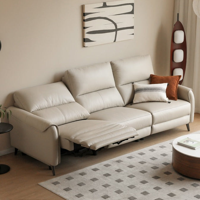 Genuine Leather Zero Wall Multifunctional Electric Sofa, Top Layer Cowhide Sofa.