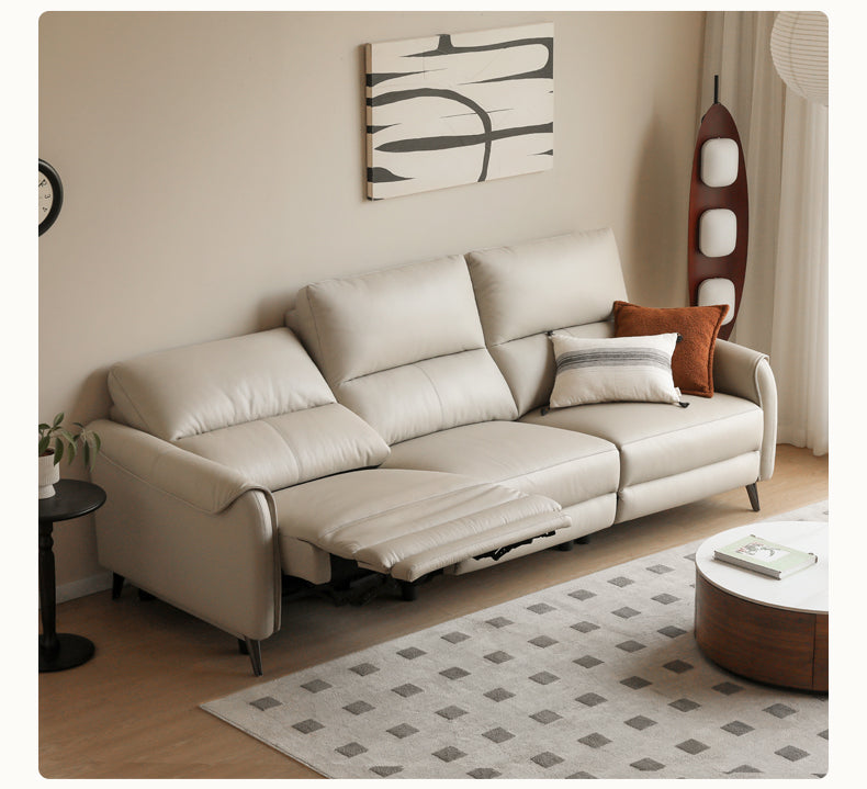 Genuine Leather Zero Wall Multifunctional Electric Sofa, Top Layer Cowhide Sofa.