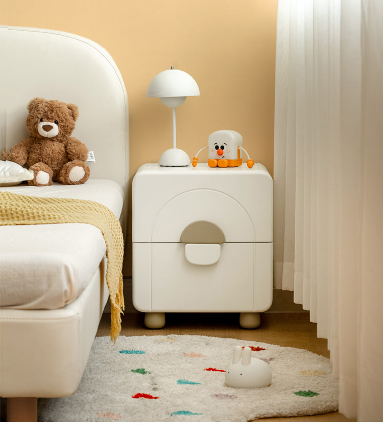 Rubber Wood Solid Wood Children's Nightstand.