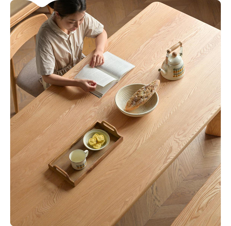 Oak Solid Wood Large Log Style Dining Table