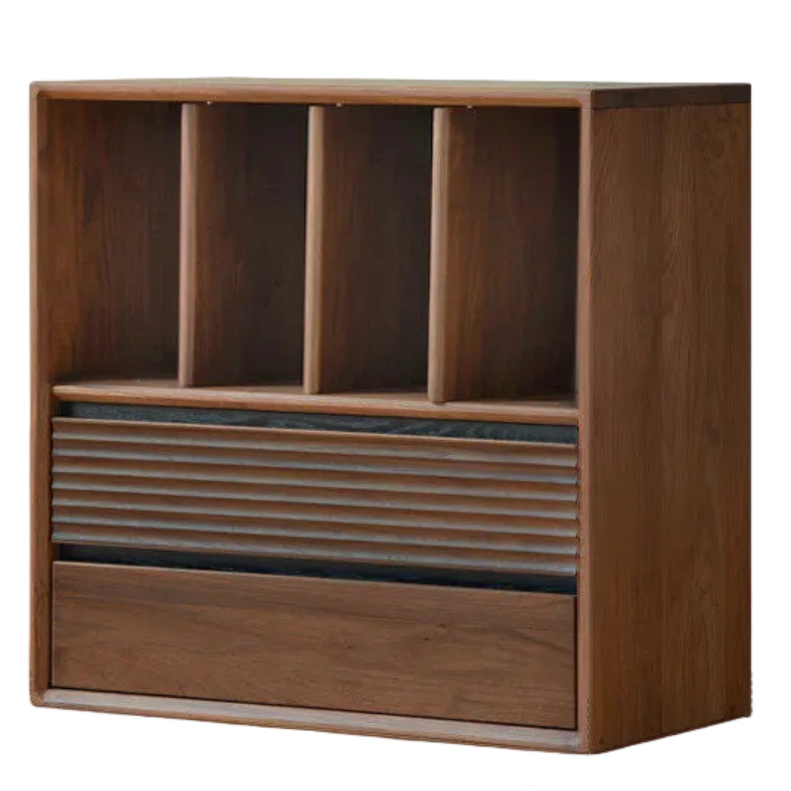 Sandalwood, Oak, Black Walnut, Ash Solid Wood Light Luxury Style Module Bookcase