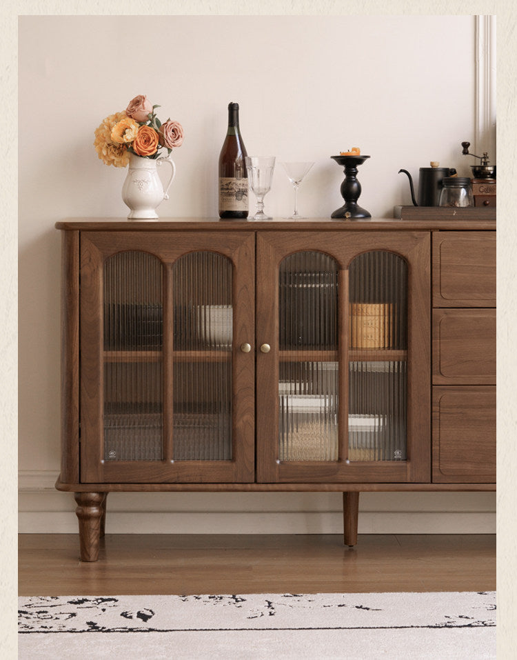 Black Walnut Solid Wood American Retro Sideboard