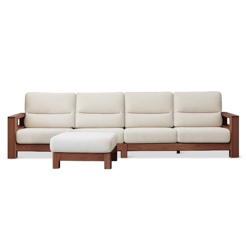 Ash Solid Wood Corner Sofa.