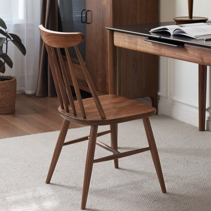 Set 4 pcs Black Walnut, Ash, Oak Solid Wood Windsor Chair