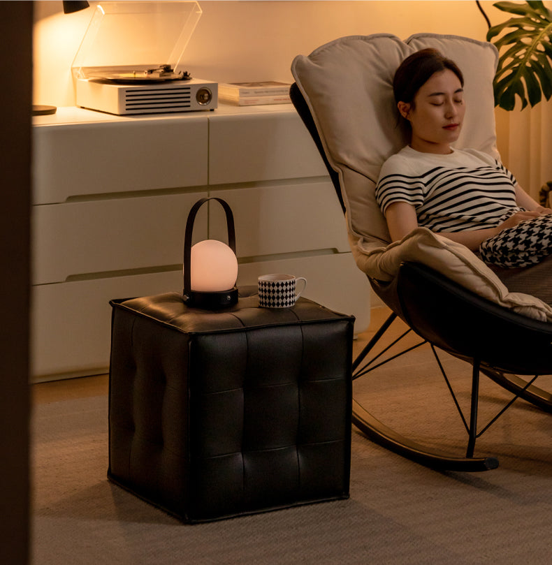 Genuine Leather Modern Makeup Stool footstool