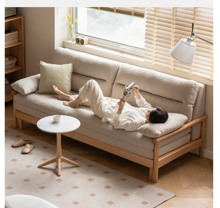 Oak Solid Wood Bed Sleepers Sofa