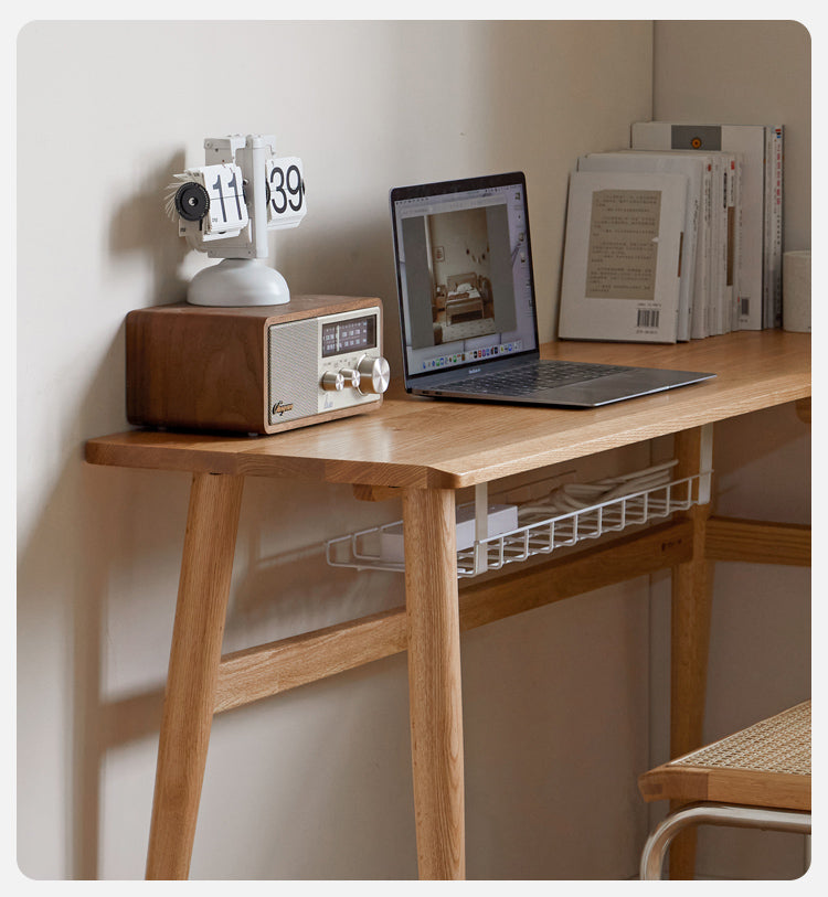 Oak, Rubberwood Solid Wood Corner Table Study Office Desk