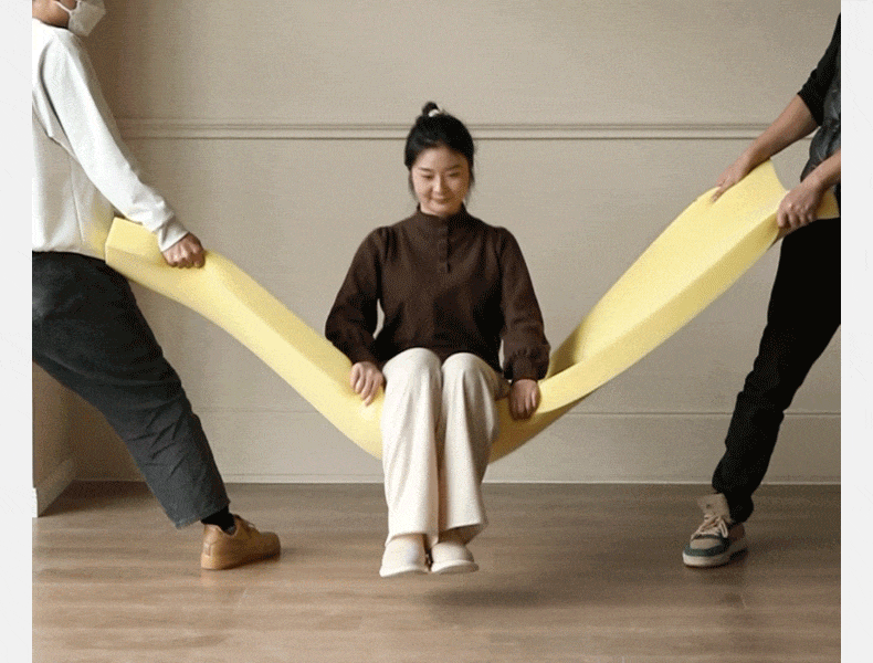 Leather Sofa Italian Black Straight Head Layer Yellow Cowhide.