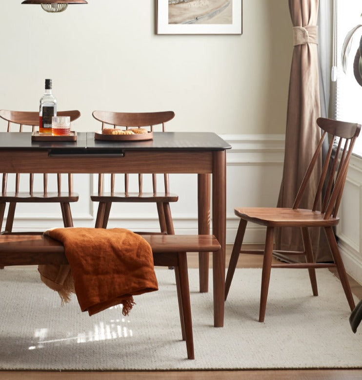 Black Walnut, Ash, Oak Solid Wood Windsor chair 4 pcs Set