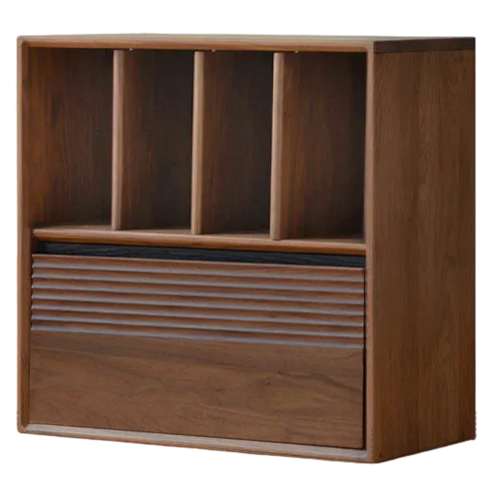 Sandalwood, Oak, Black Walnut, Ash Solid Wood Light Luxury Style Module Bookcase