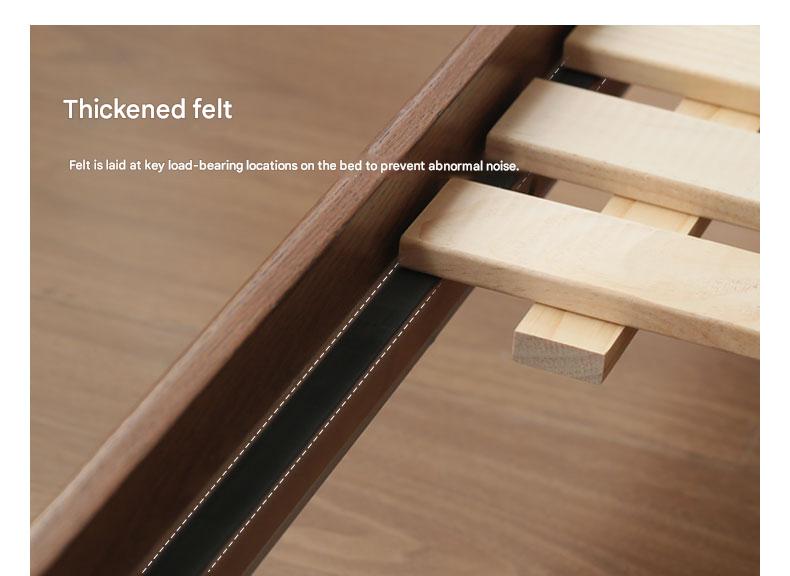 Oak Solid Wood Modern Simple Luminous Bed