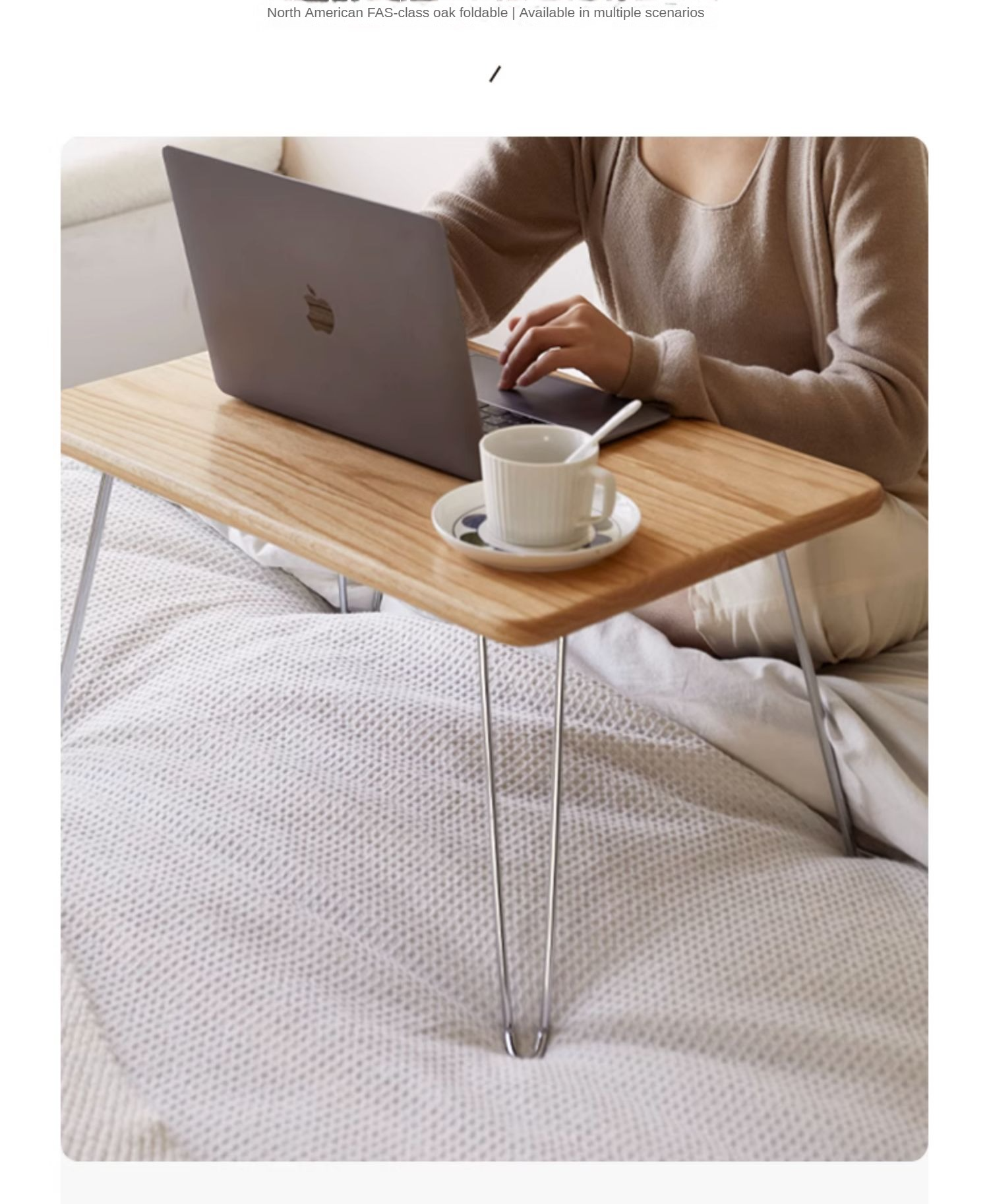 Oak Solid Wood Foldable Bay Window Table