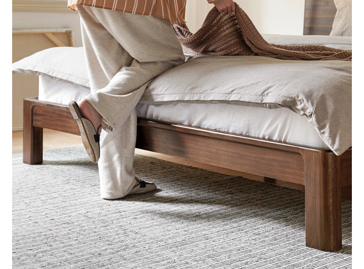 Teak Solid Wood, Black Walnut Solid Wood Bed