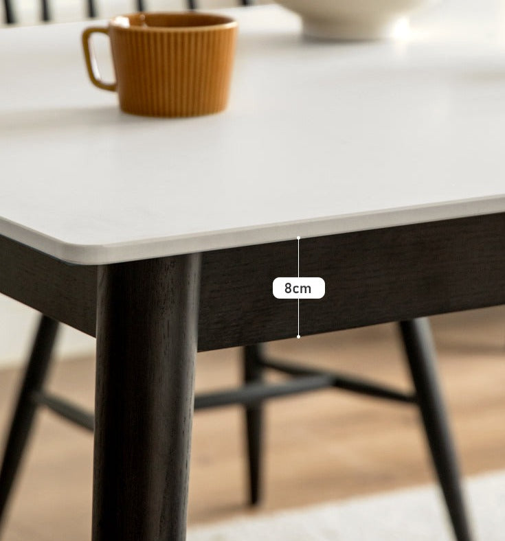 Oak Solid Wood Rock Plate Dining Table