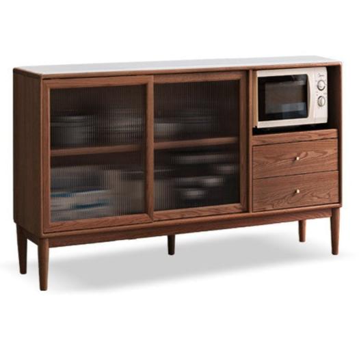 Ash Solid Wood Sideboard High Wine Cabinet Buffet