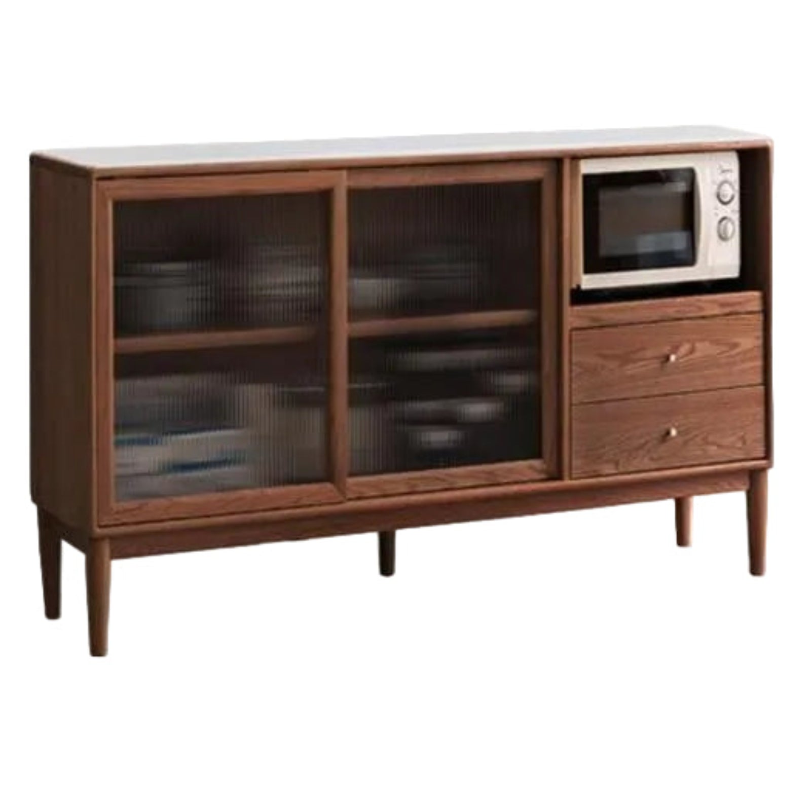 Ash Solid Wood Sideboard High Wine Cabinet Buffet
