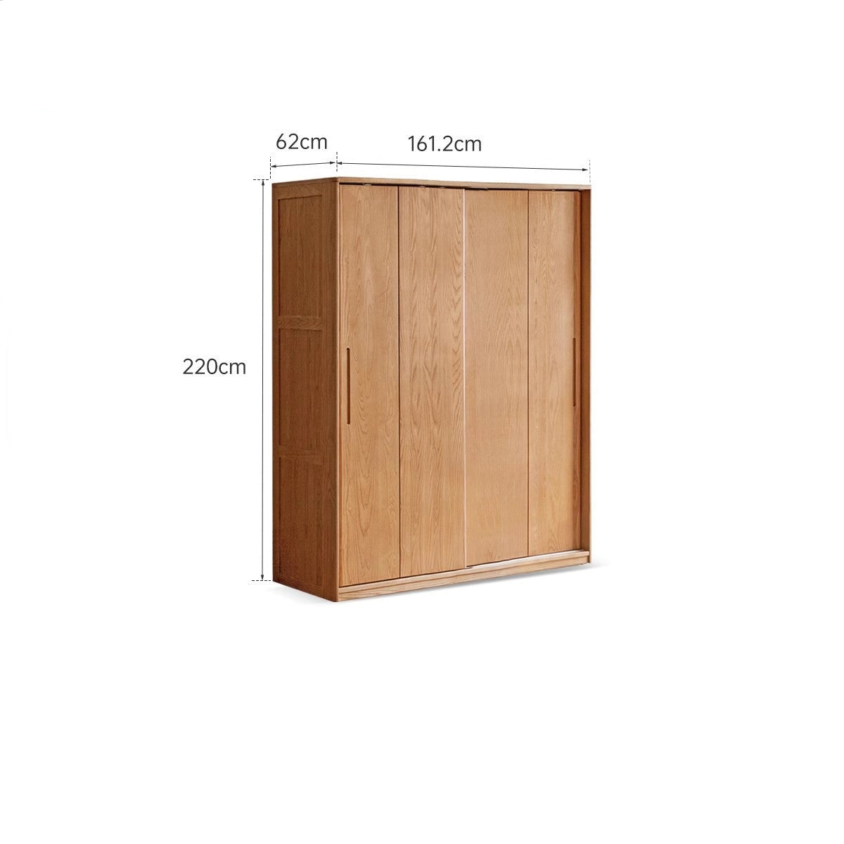 Oak, Ash Solid Wood Wardrobe Sliding Door.