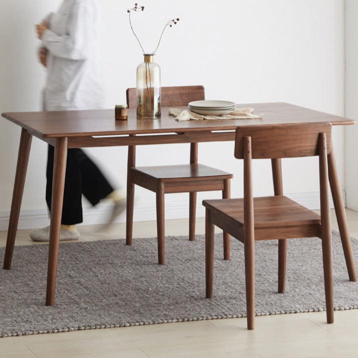 Black Walnut Solid Wood Rectangular Dining Table
