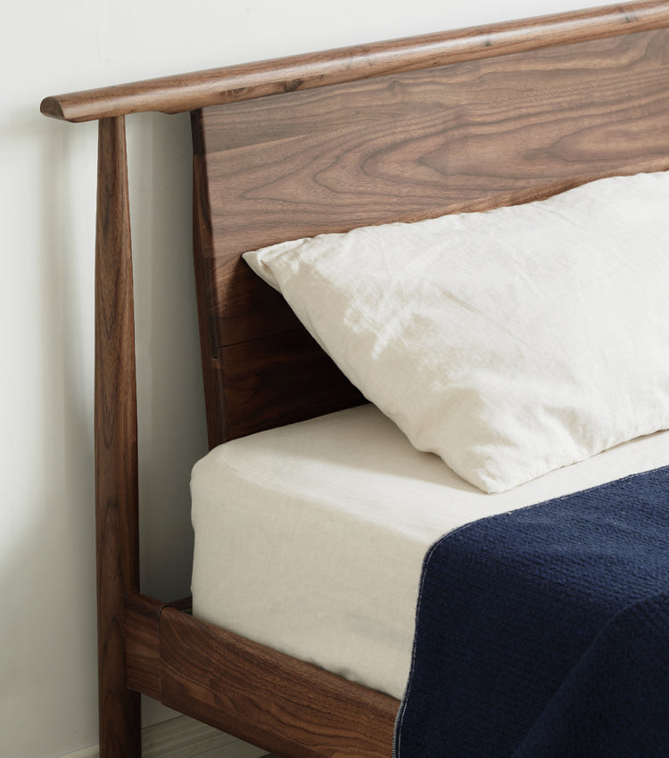 North American black walnut solid wood light luxury bed
