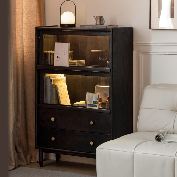 Oak, Ash Solid Wood Flip Door Side Cabinet