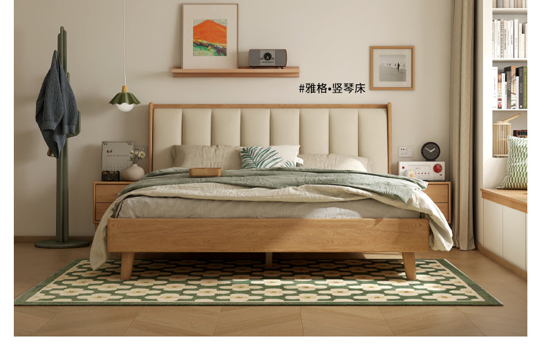 Ash wood dressing table LED makeup mirror"