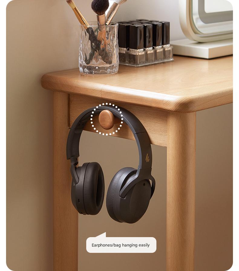 Beech Solid Wood L-Shaped Corner Storage Cabinet, Dressing table.