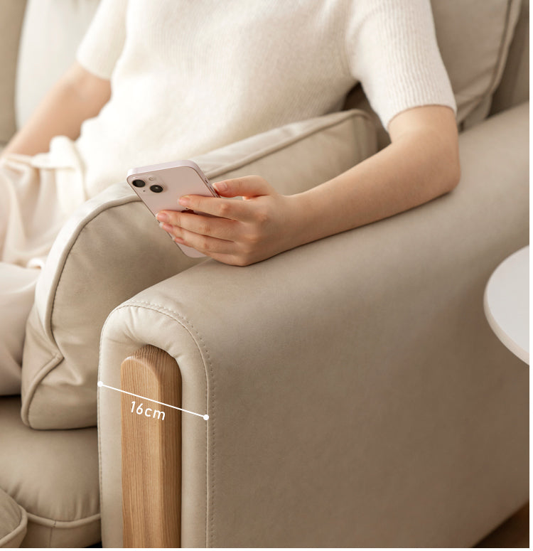 Ash Solid Wood Technology Fabric Corner Sofa.