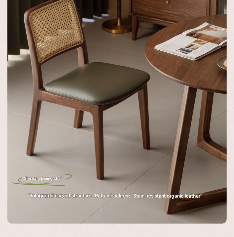 4 pcs Black Walnut, Oak Solid Wood Dining Chair