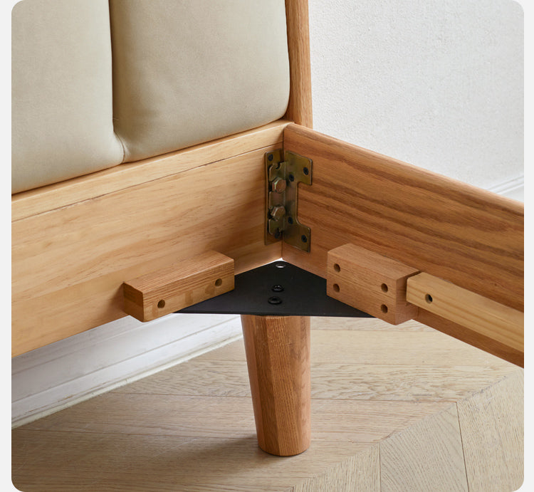 Oak, Ash Solid Wood Technology Cloth Harp Bed