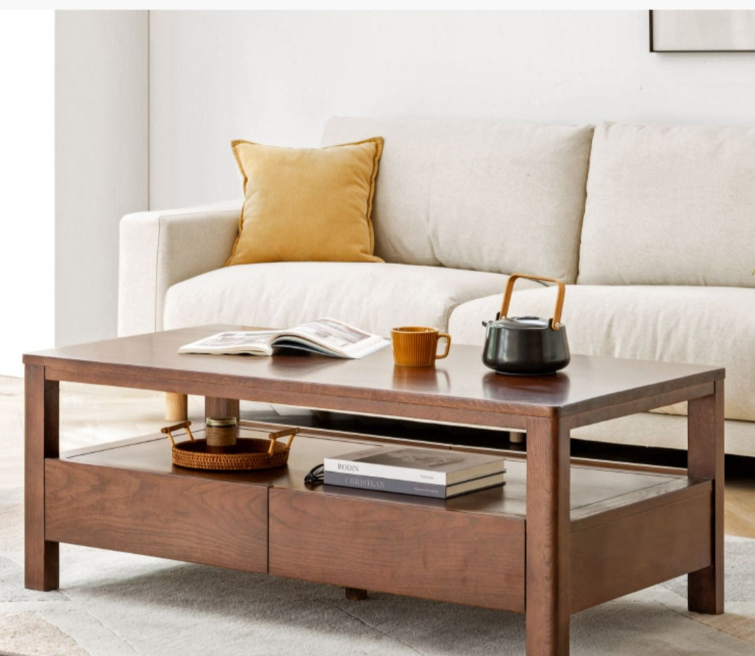 Oak, Ash Solid Wood Luxury Coffee Table