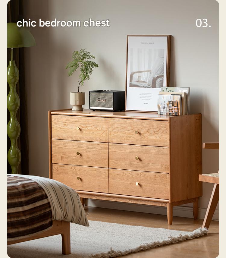 Cherry Solid Wood Chest Of Drawers