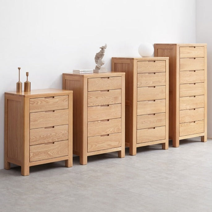 Oak solid wood chest of drawers"+