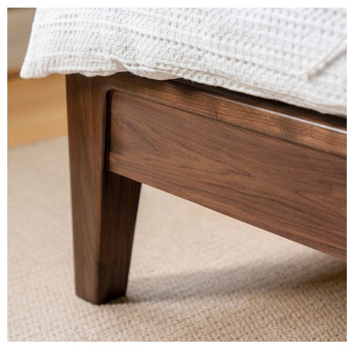 Black Walnut Solid Wood Bed