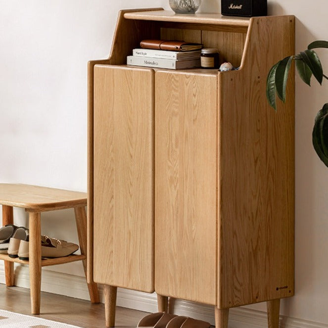 Oak Solid Wood Shoe Cabinet