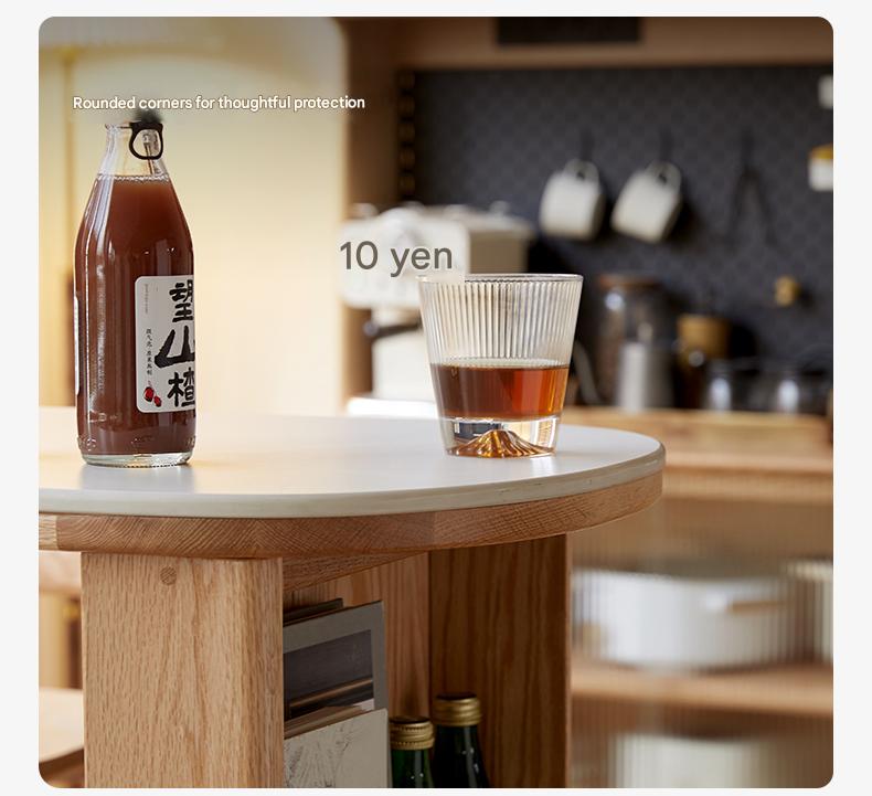 Oak Solid Wood Retractable Rock Plate Bar Table