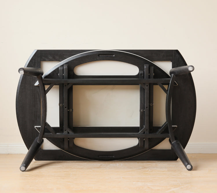 Oak Solid Wood Light Luxury Rock Retractable Dining Table