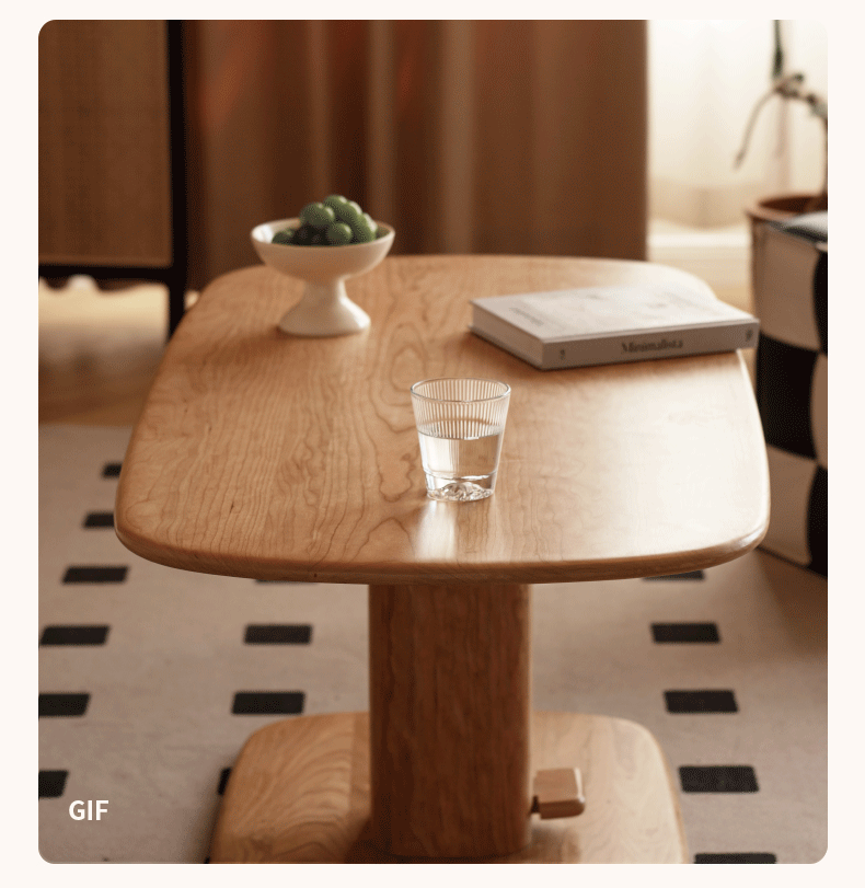 Cherry Solid Wood Dual-Purpose Modern Lift Coffee Table