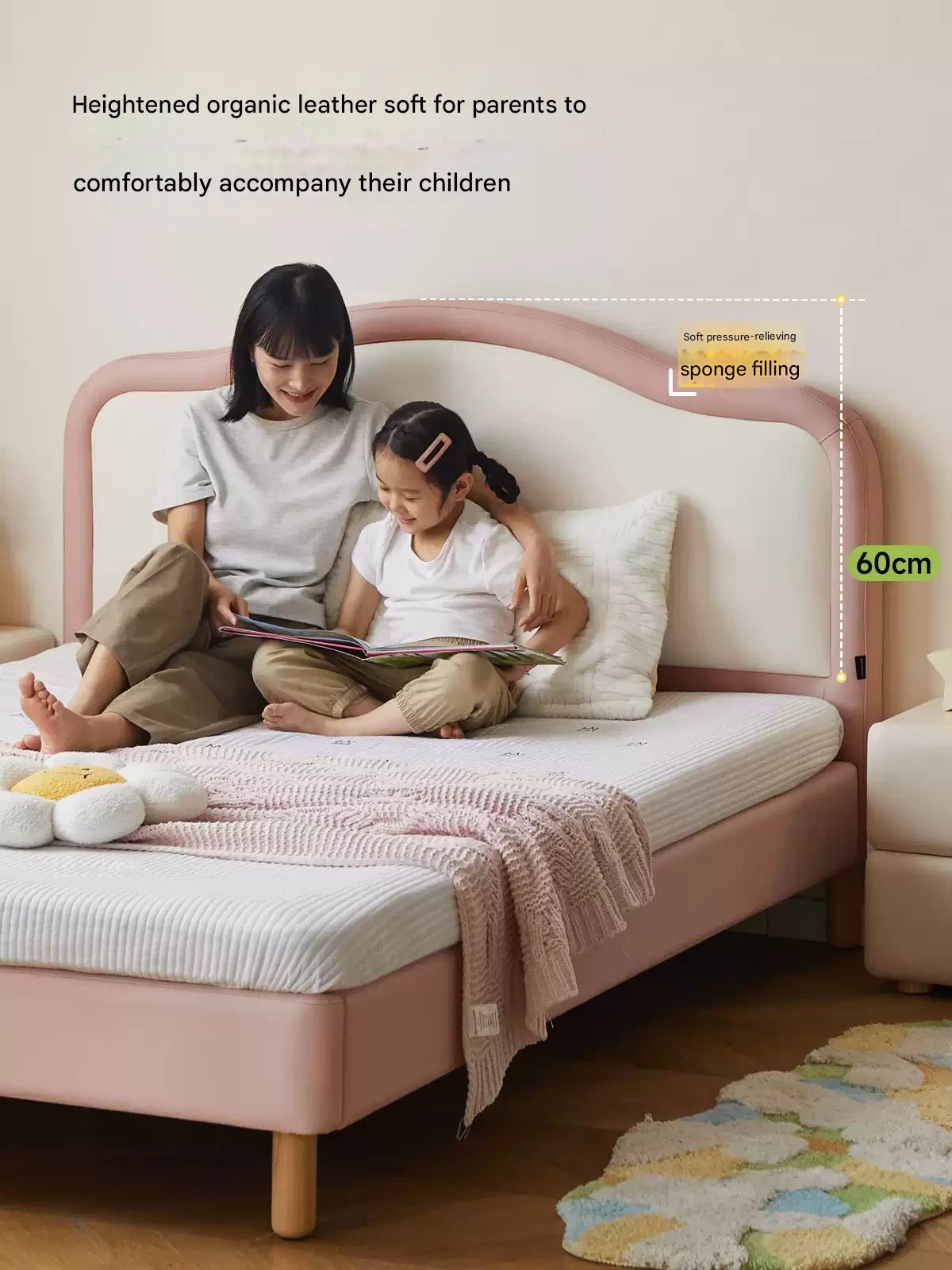 Organic Leather Kid's Soft Cloud Bed