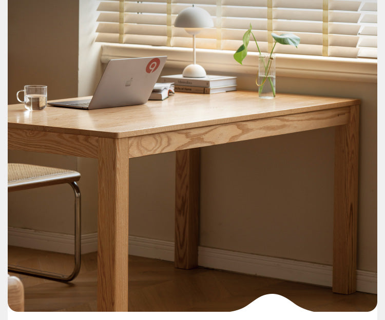 Oak Solid Wood, Solid Rubberwood Nordic Dining Table