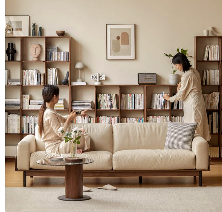 Sandalwood, Black Walnut Solid Wood Bookshelf Shelf Free Lattice Combination