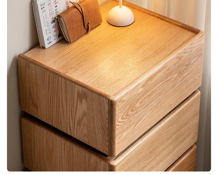 Black Walnut, Cherry, Oak Solid Wood Free Combination Storage Nightstand