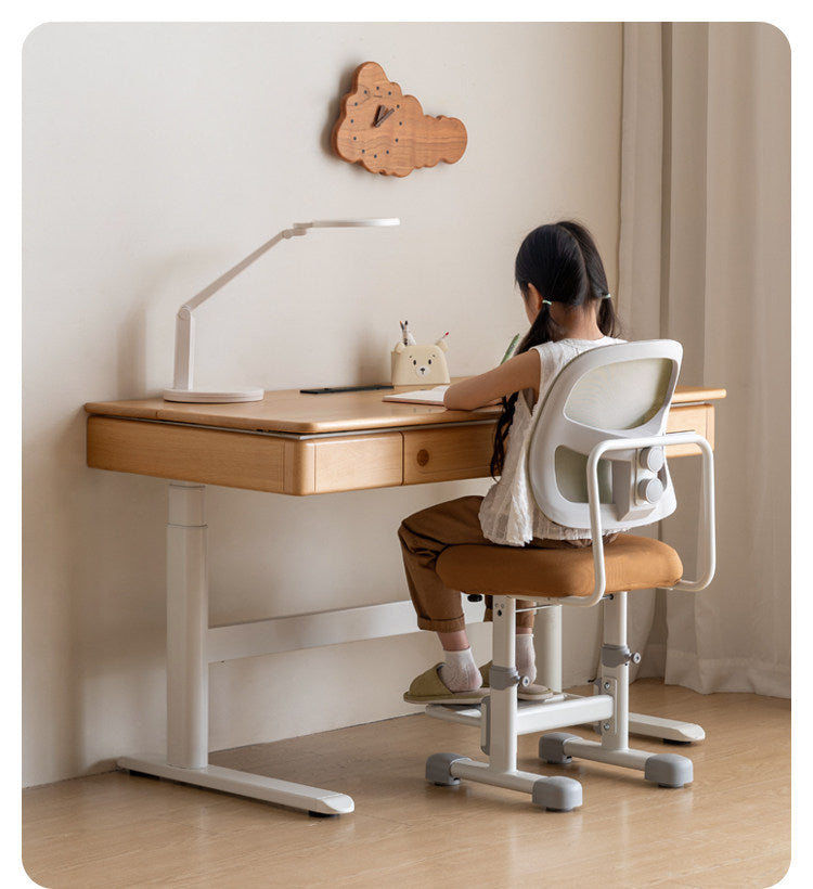 Ergonomic Height-Adjustable Kids Study Chair with Mesh Back and Footrest