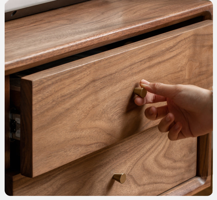 Black Walnut, Teak solid wood TV Cabinet.