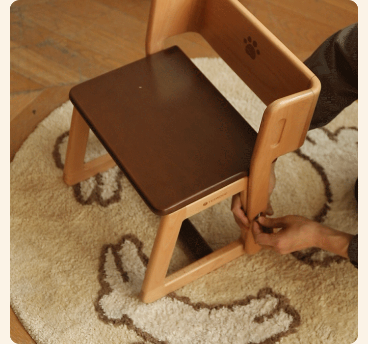 Beech Solid Wood Children's Multi-function Step Ladder Chair.