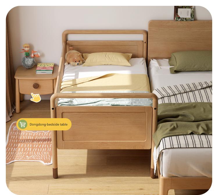 Oak Solid Wood Multi-functional Toddler Bed