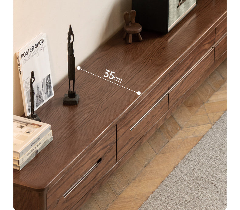 Oak Solid Wood Nordic TV Cabinet.