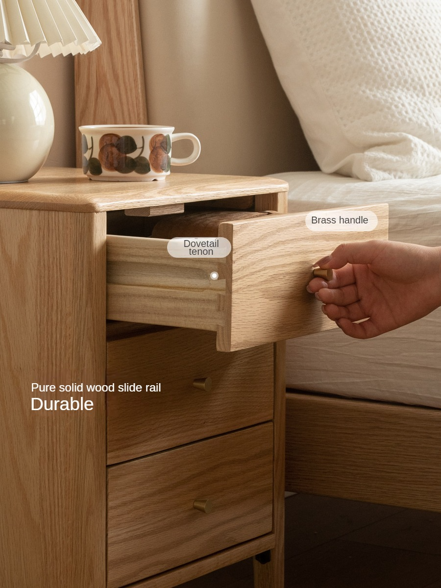 Black Walnut, Oak, Rubberwood Cherry Solid Wood Nightstand