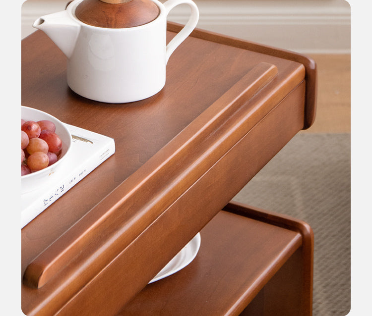 Poplar, Oak Solid Wood Side Table.