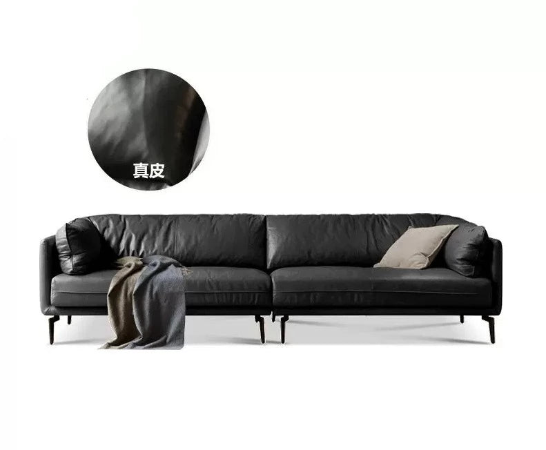 First layer cowhide art sofa ,Tech Fabric sofa Italian style+