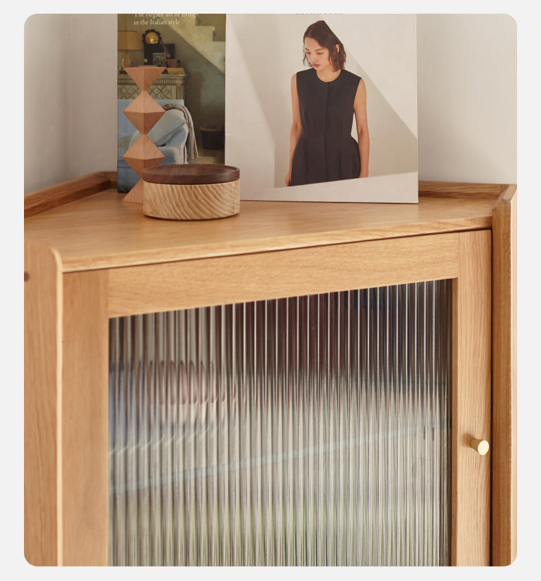 Oak Solid Wood Corner Sideboard